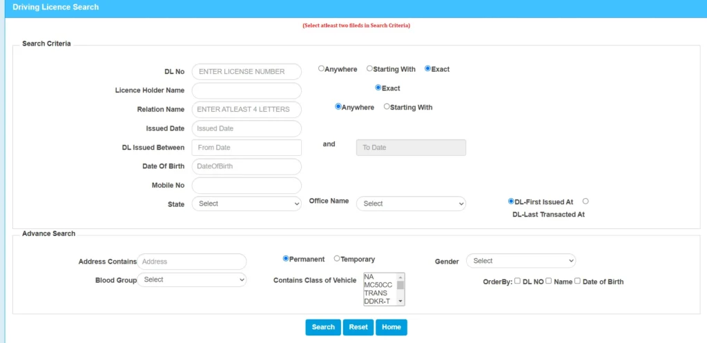 Advanced Search Method